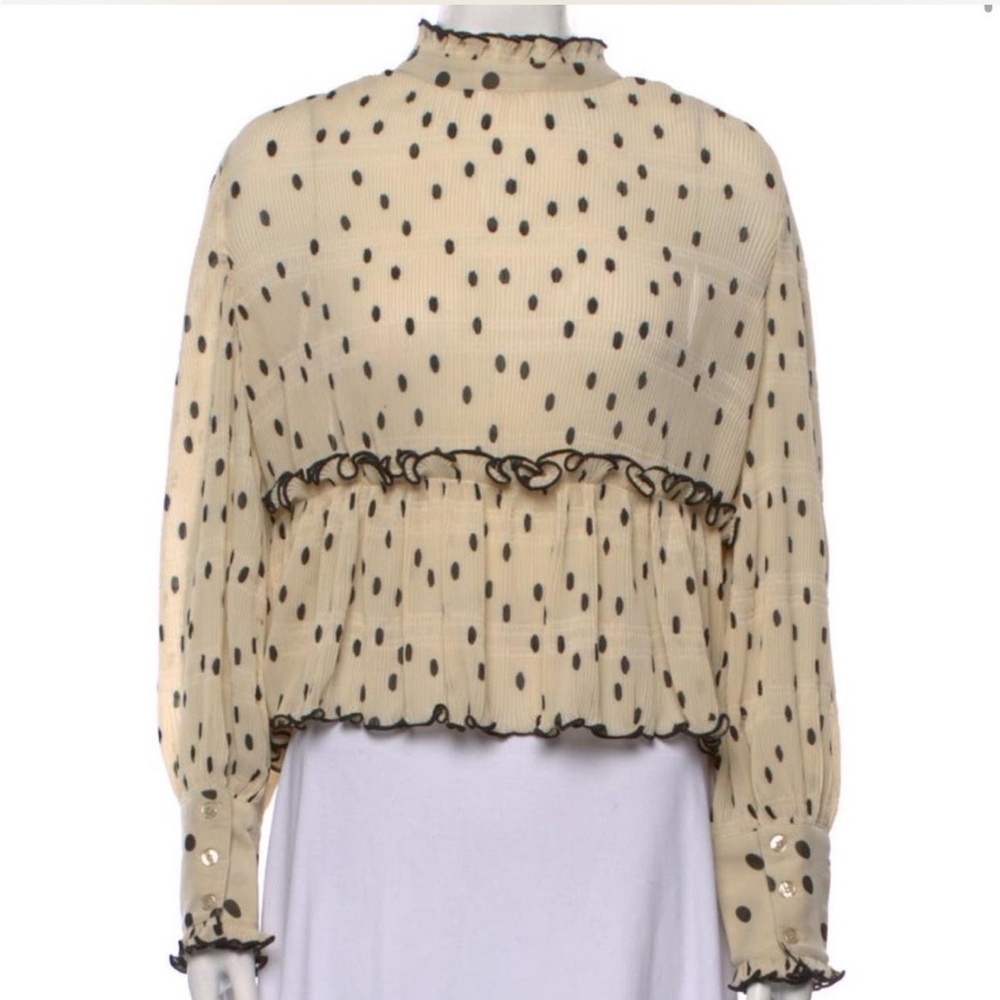GANNI Ruffle Blouse